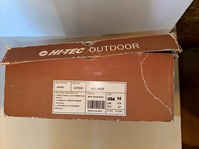 Bottes De Randonnée Hi-Tec OUTLANDER Imperméables En Cuir Marron - Taille 14 US (13 UK) - Neuves Avec Emballage
