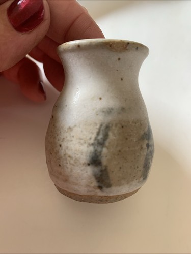 Artist Signed Handmade Studio Pottery Toothpick Match Holder Vase - Picture 11 of 11