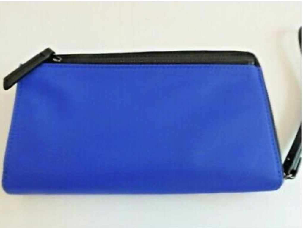 Tumi Vista SLG Blue Nylon Continental Travel Wallet Wristlet Retail