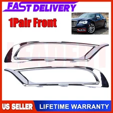 Bumper Trim Set For 2015-2022 Chrysler 300 Front Outer Center Applique Chrome