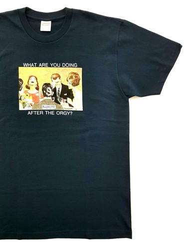 Supreme Orgy Tee Navy Tamaño grande SS17 - Imagen 6 de 10