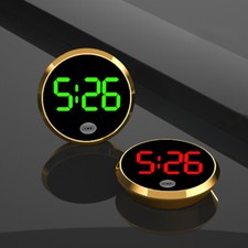 1pc Led Car Clock Automobile Internal Stick-on Mini Digital Clock Accessories
