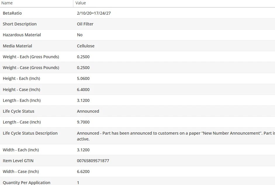 Filtro de aceite tipo OEM WIX para VOLKSWAGEN GTI 2006-2008 L4-2,0 L Foto 4 de 4