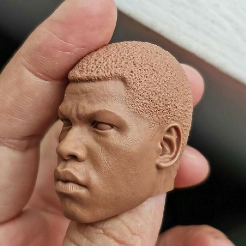 Blank 1/6 Scale The Force Awakens John Boye Head Sculpt Unpainted Fit 12" Figure - Picture 3 of 4