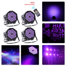 4Pcs 36W UV Black 36 LEDs Par Light Stage DJ Lighting with Remote Controller