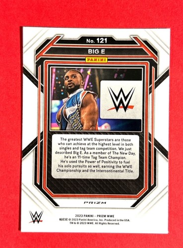 Big E ~ 2023 Panini Prizm WWE ~ Silver Prizm #121 - Picture 2 of 2