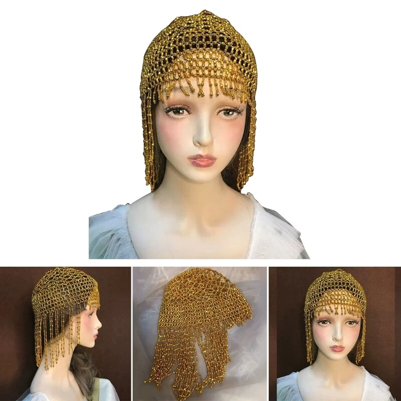 Beaded Cap Headpiece Exotic Belly Dance Hair Accessory for Party Wedding |  eBay