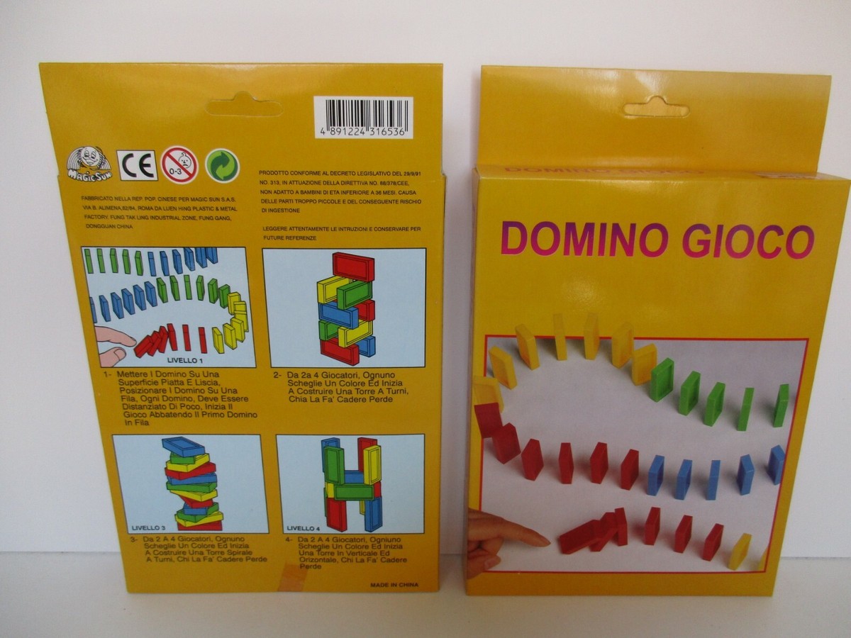 SCONTO 60% SCATOLA GIOCO DOMINO MATTONCINI COLORATI ANNI '90 UK