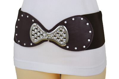 Femme Marron Foncé Large Simili Cuir Habillé Fantaisie Ceinture