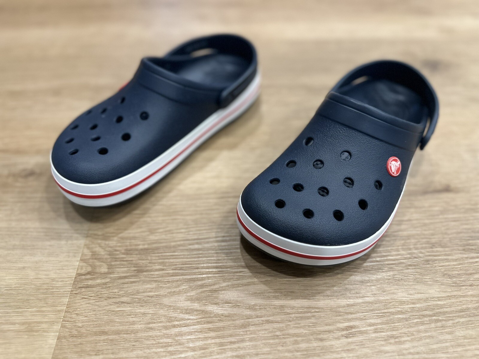 Crocs Crocband Unisex Clog Shoes Navy Red White Blue M-6 W-8 Summer 4th July