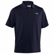 New Under Armour Heat Gear Black Loose Fit Men's Polo Shirt Size S 