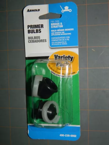 Arnold 2 Pack Lawn Mower Primer Bulbs Variety Pack  490-239-0002 - BRAND NEW