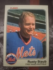1983 Fleer Rusty Staub New York Mets Baseball Team Vintage Collector Card #555