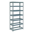 Boltless Extra Heavy Duty Shelving 36"W x 12"D x 96"H 7 Shelves No Deck