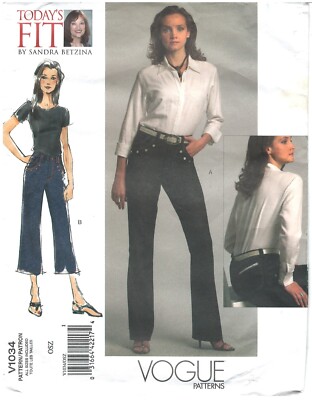 2008 Vogue Patterns V1034 Misses Jeans OSZ sewing pattern uncut