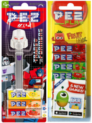 PEZ Transformers MEGATRON Süßigkeitenspender + Packung 8x Bonbons Geschmack auswählen