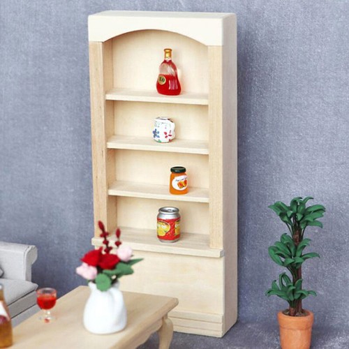 1:12 Dollhouse Miniature Wooden Furniture Room Book Cabinet bookshelf Cabi.C8 - Picture 3 of 11