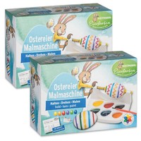2X Heitmann Kinder Oster Eier Malmaschine Eierfarbe Gelb Rot Violett GrüN Blau
