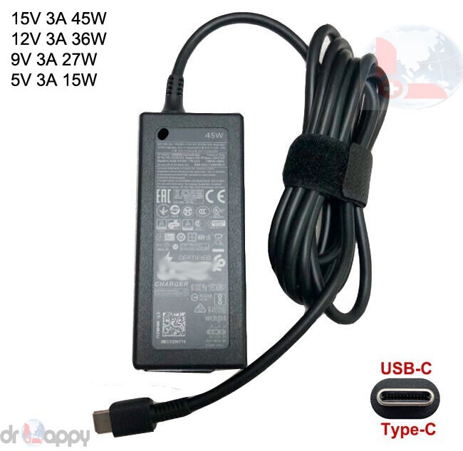 45W USB-C Type-C AC Power Adapter Charger for HP Chromebook 11A G6