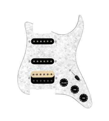 920D Roughneck Humbucker & Texas Growler Loaded White Pearl Pickguard for Strat