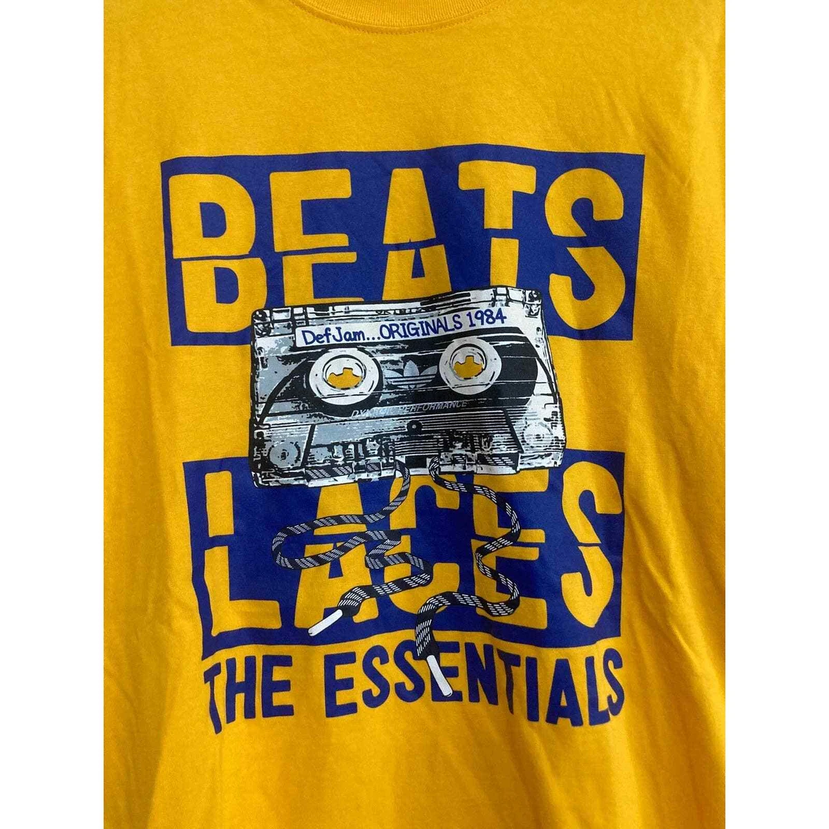 Def Jam Records Adidas beats laces essentials shirt SAMPLE Rap Hip