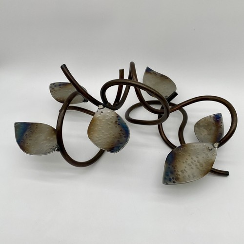 Handmade Welded Steel Metal Art Fireplace Candelabra Signed Artist Joan Waters - Picture 4 of 11