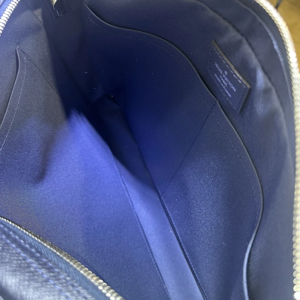 OPEN BOX Louis Vuitton Porte-Documents Voyage Dark Blue Case Taiga Leather PM - - Image 4 of 4