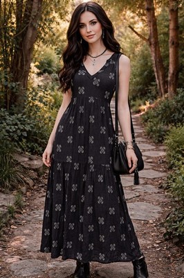 floral dress grunge Grunge Floral Printed Maxi Dress