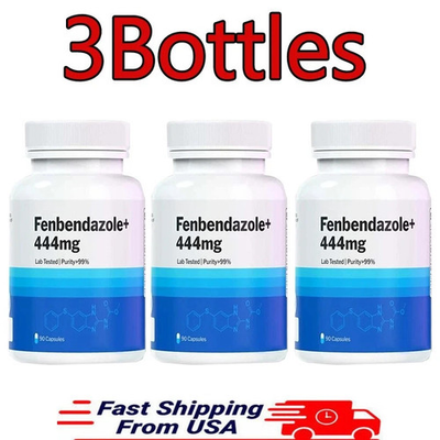 #ad 3 Bottles FENBENDAZ0LE 444 mg 90 caps– Advanced Dietary Supplement 90 Capsules $21.99
