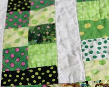 Baby or Lap Quilt 33 x 31 1/2 Well made no tears or stains.
