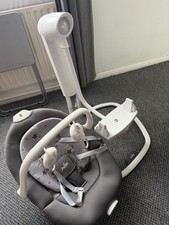 Joie Baby Bouncing Chair Grey & White Star Print with Toy Bar & Harness 2 in 1
