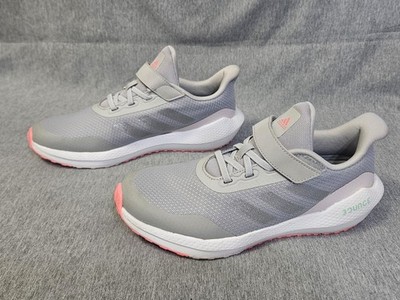 Adidas Bounce Running Shoes Mens Size 6.5 Gray Pink Strap Athletic GY9383