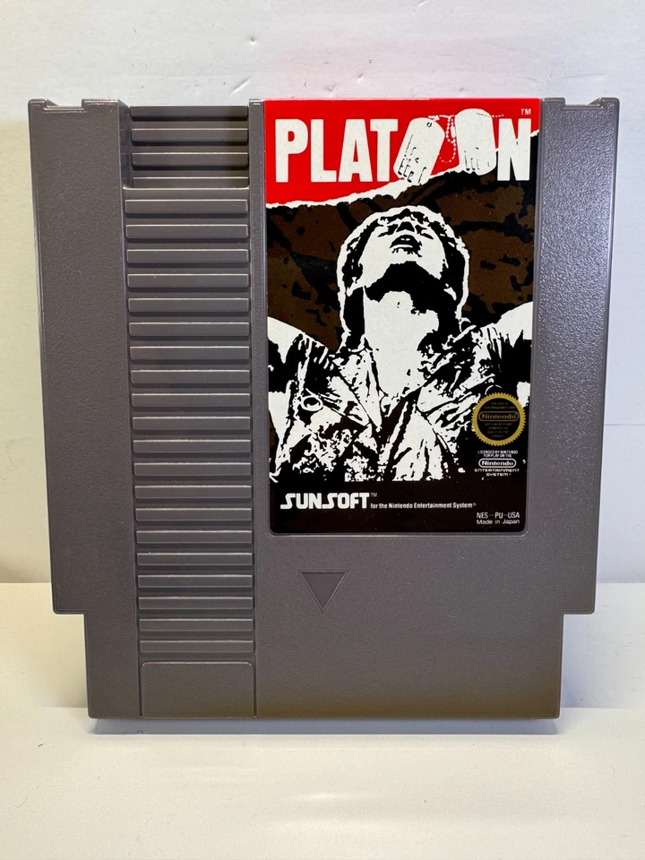 Platoon (Nintendo NES, 1988) Authentic. Tested. Great Labels! - Image 3 of 4