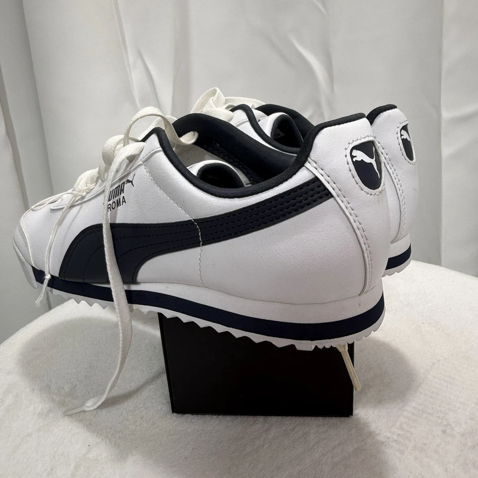 Zapatilla básica Puma Roma Trainer blanca/azul marino talla 6,5 Foto 4 de 4