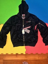 alpha industries bomber jacket large