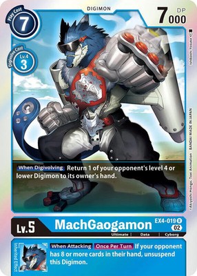 Foil MachGaogamon EX4-019 R Alternative Being Booster Digimon TCG