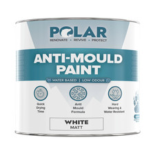 POLAR Anti-Mould Paint - 500ml - Brilliant Matt White - Internal Walls & Ceiling