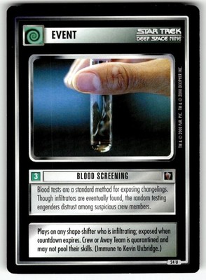 2000 Star Trek: Mirror Mirror Card 024/131 Event Blood Screening