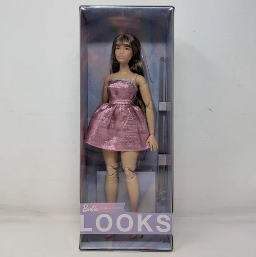 Barbie Signature Looks Model #24 Pink Mini Dress Fashion Doll 2023 HRM16 New