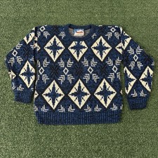 Scandia Vtg 90s Nordic Crewneck Sweater Mens Size Small Grandpacore USA Made