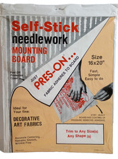 Pres-On Self Stick Mounting Board for Needlepoint, Cross Stitch 16" X 20" NOS