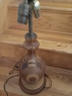 Vintage Large  Midcentury Mixed Hardwood Table Lamp 22 1/2  Tall 7 3/ Round Base — photo 7