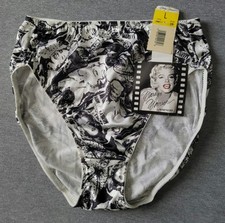 Warner's Marilyn Monroe Satin Stretch Hi-Cut Brief Panties VTG NEW NWT Large