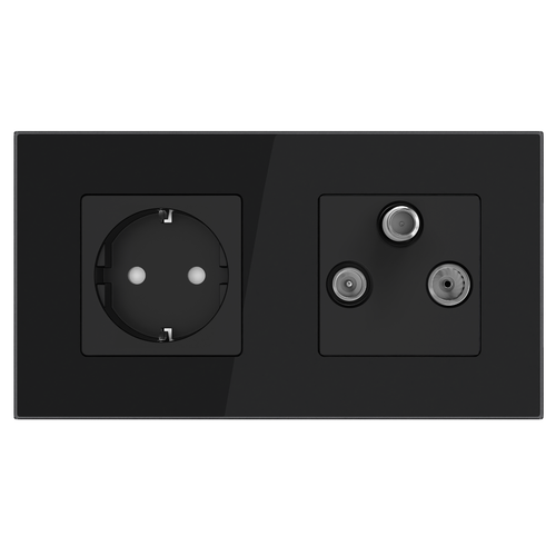 Glas Lichtschalter, Steckdose, Wechselschalter, Dimmer, TV, USB, Türklingel uvm. - Bild 62 von 66