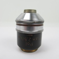 CARL ZEISS POL PLAN 2.5/0.08 160/- POLARIZING MICROSCOPE OBJECTIVE - 2.5x
