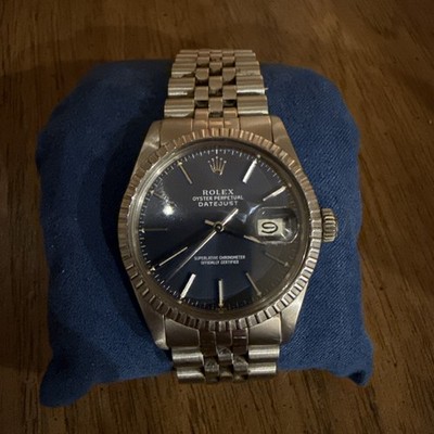 Rolex Datejust 16030 Blue Dial 36mm SS Automatic   Serviced 9/2023