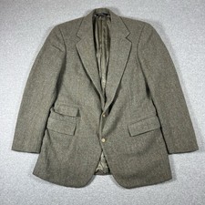 Vintage Polo Ralph Lauren Blazer Mens 44 Wool Herringbone Tweed Made in USA Read