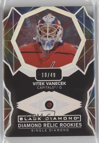 2020 Upper Deck Black Diamond Relic Rookie Gems Ruby 10/49 Vitek Vanecek