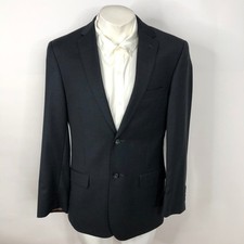 Joseph Jos A Bank SLIM FIT 38 RG 100 Wool Two Button Blazer Suit Jacket Gray