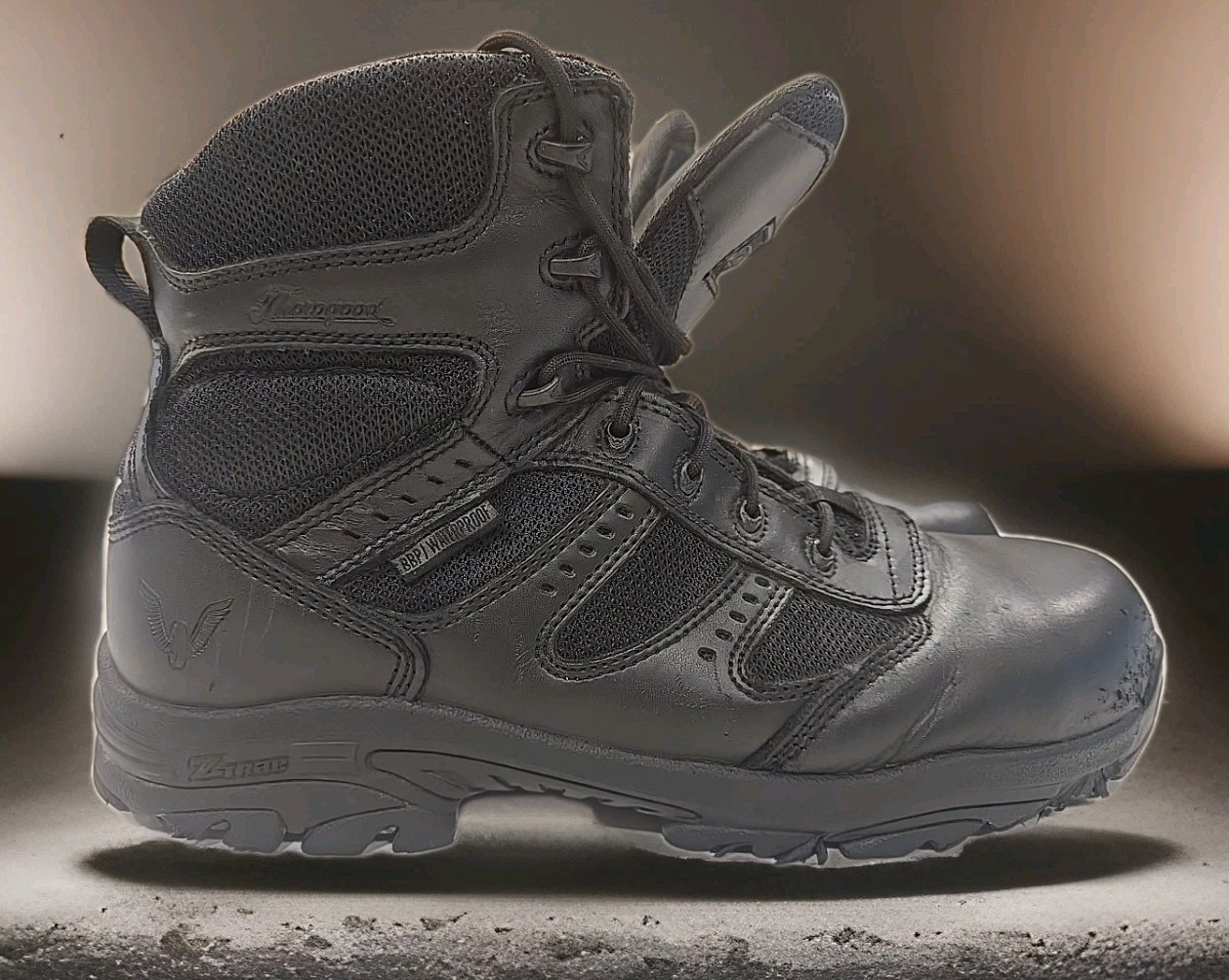 THOROGOOD THE DEUCE WATERPROOF COMPOSITE TOE-ZIP TACTICAL BOOTS 804-6190 Size12W